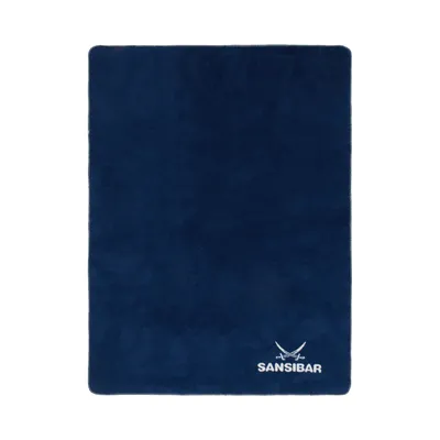 Produktbild von Sansibar Doubleface Jacquard Decke Wohndecke Kuscheldecke mit Kurbelnaht, 150x200 cm, blau