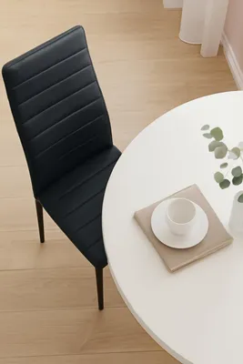 Image de Ekspand | Chaise de salle à manger LR-1494 - Lot de 4 - Noir - Ergonomique et Moderne - Rembourrage de haute qualité