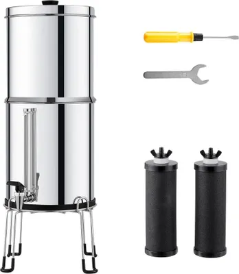 Produktbild von Ultrafiltrations-Wasserfiltersystem mit Schwerkraft - 7+8,5L Wasserfilter - effektive Wasserreinigung für zuhause - ideal für Zubehör in der Küche