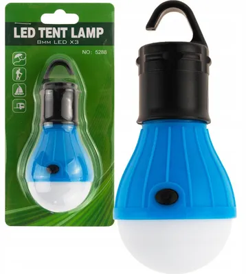 Zdjęcie produktu dla 4072 diodowa lampa turystyczna do namiotu i na kemping, mocna, niebieska żarówka. Idealny prezent