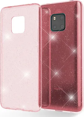 Zdjęcie produktu dla NALIA Glitter Case kompatybilny z Huawei Mate20 Pro, Glitter Mobile Phone Case Pink
