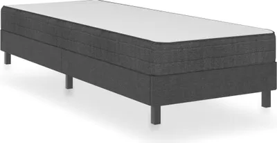 Obrázek produktu pro Postel boxspring šedá textil 90 x 200 cm