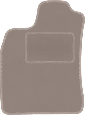 Produktbild von Fahrerfußmatte Velours beige passend für Renault Twingo I (1993-2006, Schrägheck) – mit Befestigungen – passgenau