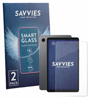 Produktbild von 2x Savvies Schutzglas Folie für Samsung Galaxy Tab A11 8.7" (Display+Kamera) 9H Panzer Schutzfolie Glas Displayschutz klar transparent