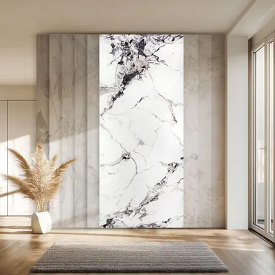 Produktbild von HEXIM Marmorplatten Optik 4 Stück 280x122 cm SPC Kunststoff Innen & Außenbereich Granit Steinoptik - Duschrückwand, Küchenrückwand, Duschverkleidung feuchtraumgeeignet (13,66 m² 2013A) A-Serie