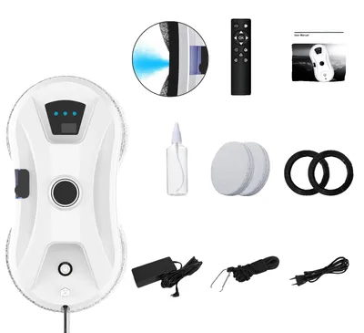 Zdjęcie produktu dla Robot do mycia okien, ultradźwiękowy system rozpylania wody, wysoka siła ssania, model A