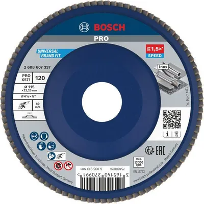 Produktbild von PRO X571 Fächerschleifscheibe, gerade, 115 mm, K120