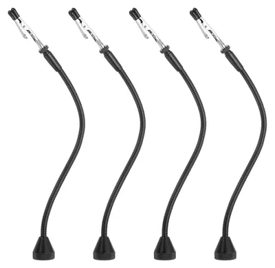 4 magnetische Löthalter, Schwanenhals, 12,5 Zoll, Krokodilklemmen