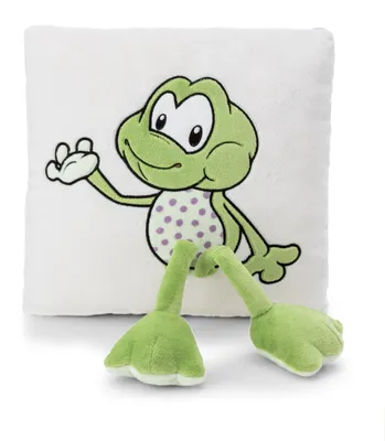 Produktbild von Nici Fridolin Frosch Quadratisches Kissen 30x30 Cm Grün Kinder Grün One Size