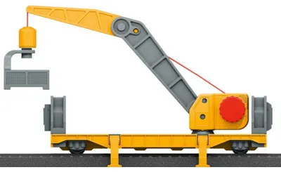 Produktbild von kranwagen My World44118 H0 grau/gelb 18,5 cm