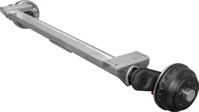 Produktbild von AL-KO COMPACT Achse gebremst 1000 kg Bootsanhänger 1146/1254 mm Auflage 1700 mm Spurmaß 5x112 Radanschluss wasserdichte Lager verzinkt langlebig