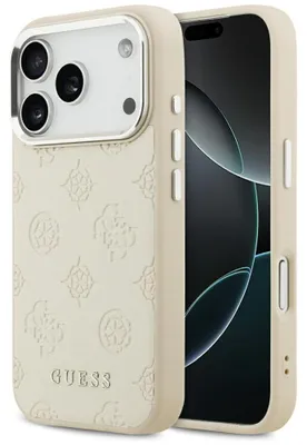 Zdjęcie produktu dla Etui Guess Peony Script MagSafe do iPhone 17 Pro beżowy