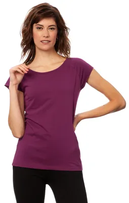 Produktbild von FellHerz Damen Raglan T-Shirt Berry aus 100% Baumwolle, L