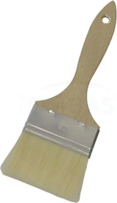 Produktbild von Lebensmittelunbedenklicher Bäckerpinsel mit Holzgriff und Aufhängeöse 100 mm