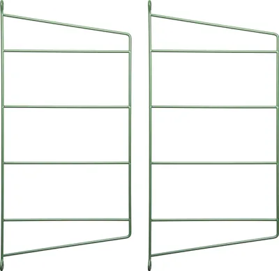 Produktbild von Natural Goods Berlin 2X Regalhalterung TEGEL - Wandregal aus Metall Wand Regalträger für Hängeregale (Wandleiter) in Wohnzimmer, Küche, Bad und Abstellkammer, 4 Ebenen, 250mm, Grün