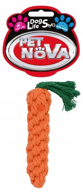 Produktbild von Pet Nova Karotten-Kauspielzeug aus Schnur 15cm