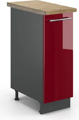 Immagine prodotto di Armadio cucina dispensa alto Vicco Fame-Line Bordeaux lucido 30 cm , PL Rovere, Model 46437