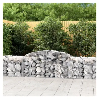 Produktbild von Gabionen mit Hochbogen 3 Stück 300x50x60/80 cm verzinktes Eisen