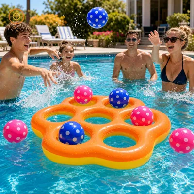 Produktbild von Aufblasbares Wasserspielzeug mit 7 Bällen für den Pool