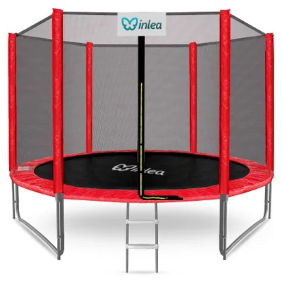 Obrázek produktu pro INLEA PREMIUM Jump Trampolína 305 cm s vnější ochrannou sítí – červená