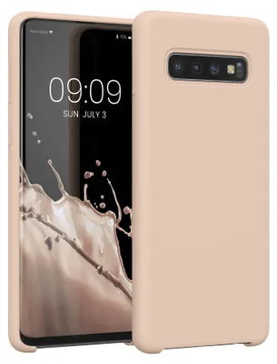 Produktbild von kwmobile Handyhülle für Samsung Galaxy S10 Hülle - Case Silikon - Kabelloses Laden - Schutzhülle Cover in Coconut Swirl