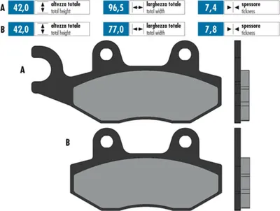 Obrázok produktu pre Brzdové doštičky Polini Sinter pre Keeway, Kymco, Peugeot, TGB