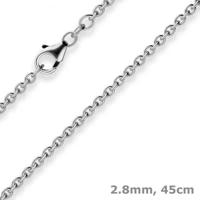 2-8mm-Rund-Ankerkette-aus-925-Silber-rhodiniert-45cm