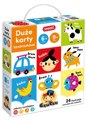Zdjęcie produktu dla CZUCZU Duże Karty Kontrastowe dla Dzieci 6-9 miesięcy 62671