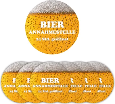 Produktbild von Rockbites - 6er Set Untersetzer Bier-Annahmestelle 101196 für Gläser Bierdeckel