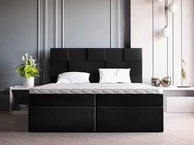 Produktbild von FURMEB24 - GALLA 120 x 200 cm - Polsterbett mit Bettkasten und Holzrahmen - Doppelbett mit h¶her Kopsttze - Inclusive Topper (Jasmine 100)