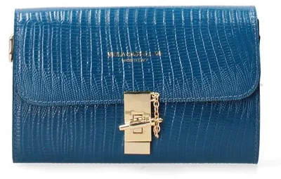 Immagine prodotto di Pochette Tracolla Donna Pelle Stampa Coccodrillo Italy ROSSO UNICA 23x13x5 cm