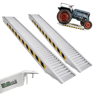 Produktbild von TRUTZHOLM 2x Schwerlastrampen 265 cm 3300kg/Paar Alu 35 cm Breite geriffelt Rampen Verladerampen