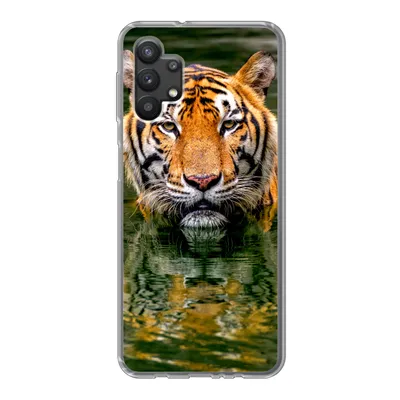 Produktbild von MuchoWow® Handyhülle Schutzhülle Hülle für Samsung Galaxy A32 5G Tiger - Wasser - Spiegelung Silikon Softcase Handy Hülle - Softcase