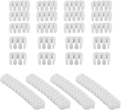 Immagine prodotto di Set di 24 canaline per cavi: organizer per cavi per case per PC, accessori per computer e clip per la gestione dei cavi, colore bianco