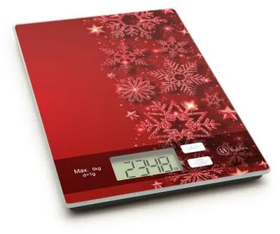 Produktbild von Küchenwaage – Weihnachtsdesign – rot