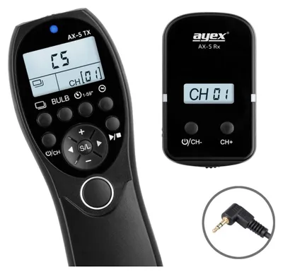 Produktbild von Funk Timer Fernauslöser AX-5 E3 zB Canon EOS R R6 RP 90D 80D 2000D 1500D 850D 760D 650D M6 Serie Bulb Delay Fokussieren