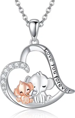 Produktbild von Elefant Halskette 925 Sterling Silber Anhänger Schmuck für Frauen