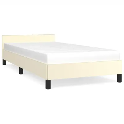 Immagine prodotto di vidaXL Struttura letto con testiera senza materasso crema 100x200 cm