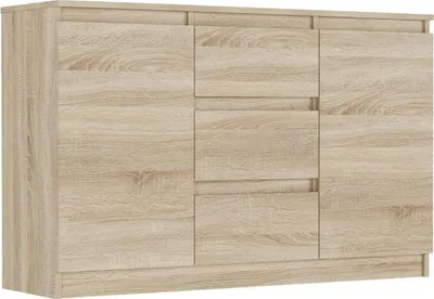 Produktbild von Kommode - Eiche Sonoma - 120 x 33 x 76 cm - Modern R-120-S3