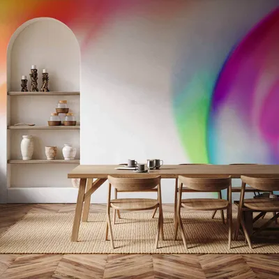 Produktbild von Vlies Fototapete - Abstraction - Strong Colors of Irregular Shapes - Multicolor 250x175 cm Abstrakt a-A-10540-a-a