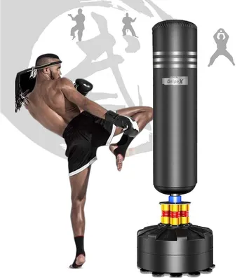 Produktbild von Dripex 175cm Boxsack Erwachsene Freistehender Standboxsack MMA Boxpartner Boxing Trainer Heavy Duty Boxsack mit Saugfuß