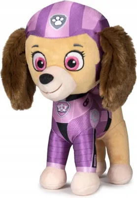 A plush toy of the character Skye from Paw Patrol.