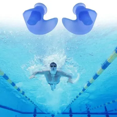Image de Nouveau silicone Adultes Anti-Noise Soft Silicone Natation Bouchons d'oreilles étanches roses