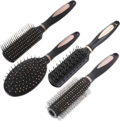 Produktbild von Famanu Haarbürsten Set 4-teilig - Anti-statische Massagebürsten