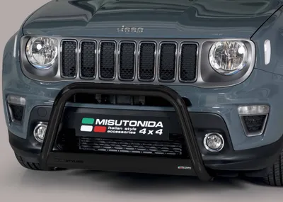 Produktbild von J&J AUTOMOTIVE | Ladekantenschutz Stoßstange Schweller Für Jeep Renegade ab 2018 Ø 63mm Schwarz, Edelstahl Chrom, Auf Stoßfänger, Hinten, Stoßstangen, Ladekantenschutz, Kofferraum Schutz
