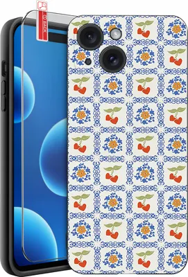 Immagine prodotto di ETUI do iPhone 15 | WZORY | SILIKONOWE MATT CASE + SZKŁO 9H