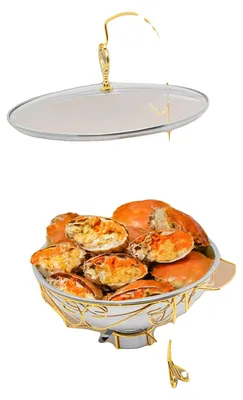 Obrázok produktu pre Ohrevná misa, objem 6 litrov, z nehrdzavejúcej ocele, odnímateľný podnos, rovnomerné rozloženie tepla, vhodná pre catering