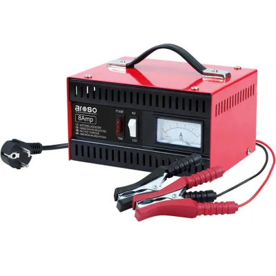 Obrázek produktu pro Nabíječka autobaterií Aroso 8A 6V/12V - celokovová profi