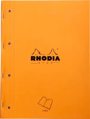 Produktbild von Rhodia 5x Block an der Seite geheftet A4 80 Blatt liniert 80g - Orange 118014C