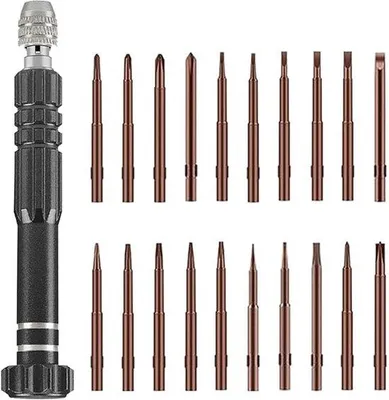 Image de Mini-kit pour petites vis, kit d'outils de 20 pièces avec mini-tournevis